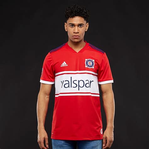 adidas Chicago Fire SS Home Jersey 18/19 - Mens Replica - Jerseys - 7417A-FW9-AZNCFI - Red/White