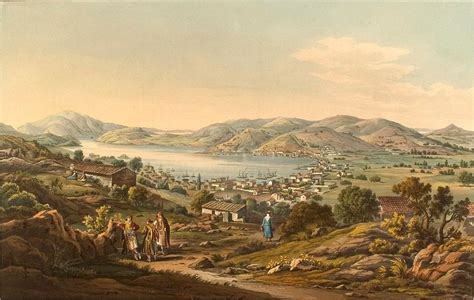 Port Bathy and Capital of Ithaca - Ithaca, Greece. painting by Edward ...