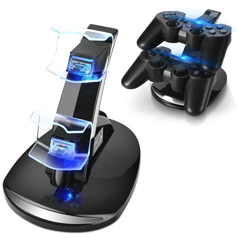 PS3 Controller Charger Stand for Sony Playstation 3 Controller Wireless Dualshock 3 Charging, 2 ...