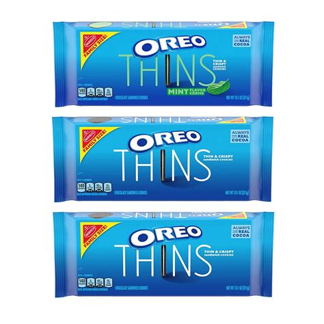 OREO Thins Mint Flavored Creme & OREO Thins Original Chocolate Sandwich Cookies Variety Pack ...