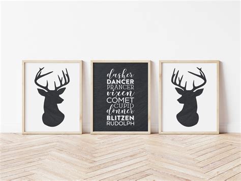 Reindeer Christmas Printables Reindeer Names Print Instant Download ...