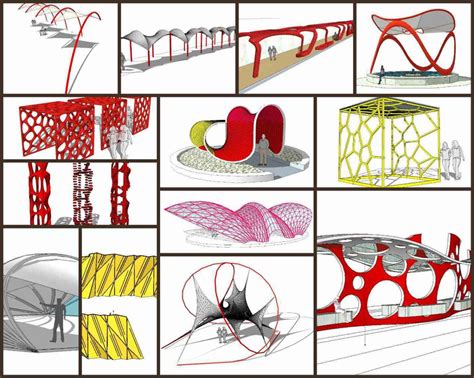 💎【Sketchup Architecture 3D Projects】13 Types of Creative landscape structure Sketchup 3D Models ...