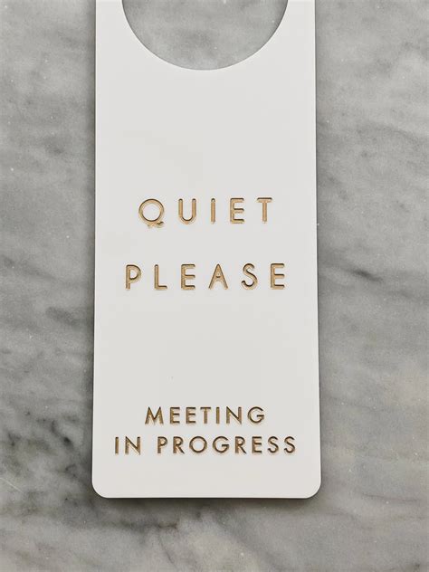 Meeting In Progress Door Hanger