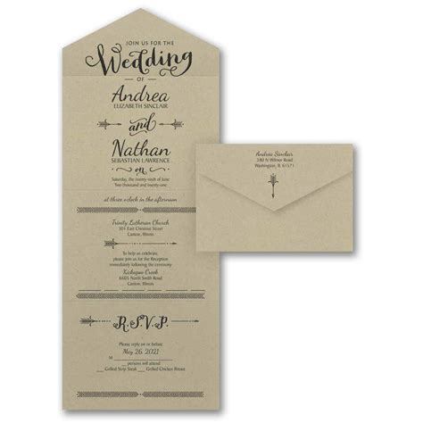 All in One Wedding Invitations | RSVP + Invitation Combined