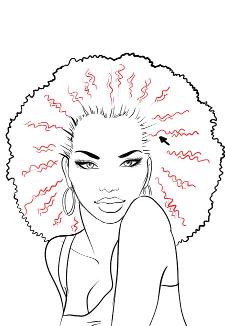 How-to-draw-afro-hair-in-fashion-design-sketches-step-5 – I Draw Fashion