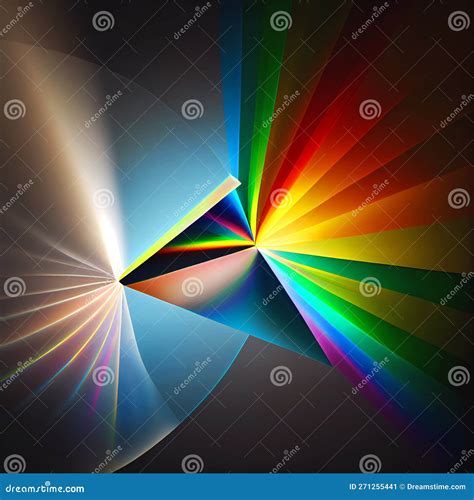 Rainbow Light Refracting Prism Stock Illustration - Illustration of crystal, refracting: 271255441