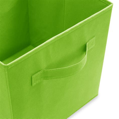 6 Collapsible Foldable Cloth Fabric Cubby Cube Storage Bins Baskets for Shelves | eBay