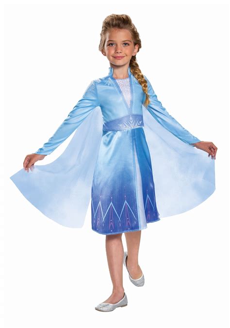 Frozen 2 Elsa Disguise Disney Classic Girl's Halloween Fancy-Dress ...