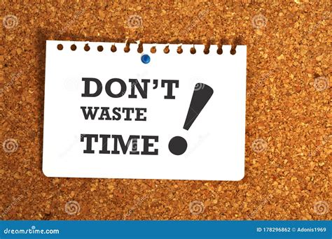 Do Not Waste Time Stock Image | CartoonDealer.com #44220001