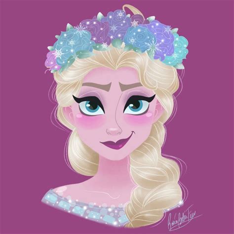Elsa Flower Crown by princessbeautycase | Dessins disney, Disney, Personnage disney