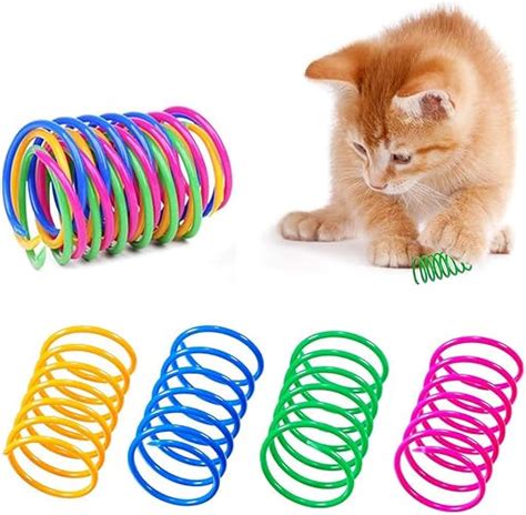 AMACOAM Ressort Jouet Chat 20 Pièces Coloré Printemps Jouet de Chat Jouet Chat Interactif Jouet ...