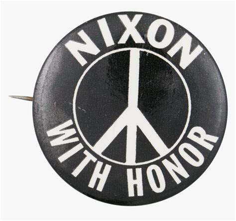 Transparent White Peace Sign Png - Nixon Peace With Honor, Png Download - kindpng