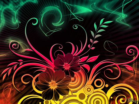 Flowers For Colorful Abstract Flower Wallpaper HD Wallpapers Range