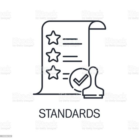 Standardization Norms Of Standardsvector Linear Icon Isolated On White ...