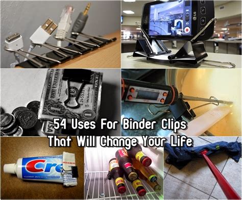 54 Uses For Binder Clips That Will Change Your Life - DIY Craft Projects