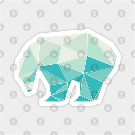 Polar bear, origami style - Polar Bear - Magnet | TeePublic