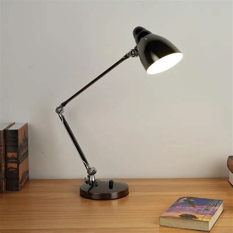 Long Arm Folding Led table desk lamp Chrome Reading Lamp Study Work Office table lighting ...