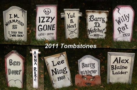 Home-made Tombstones | Halloween tombstone sayings, Halloween headstone, Halloween tombstone