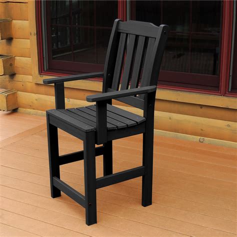 Highwood Lehigh Commercial Grade Synthetic Wood Patio Dining Chair (With Arms) - Outdoor Living ...