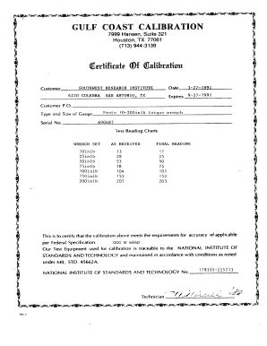 Torque Wrench Calibration Certificate Pdf - Fill and Sign Printable Template Online