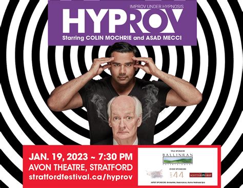 Colin Mochrie and Asad Mecci mixing improv and hypnotism in support of ...