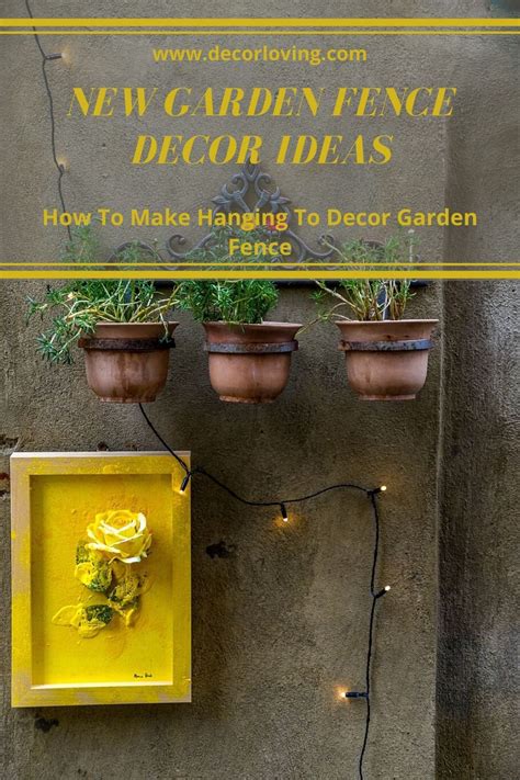 How To Make Hanging To Decor Garden Fence Of Backyard Garden | Small garden fence, Diy garden ...