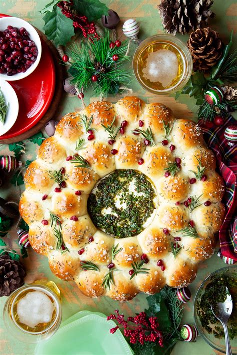 Bread Wreath with Parsley Baked Brie Recipe | The Feedfeed