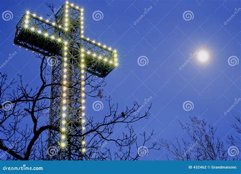 Mont-royal cross stock photo. Image of crucifix, church - 432462