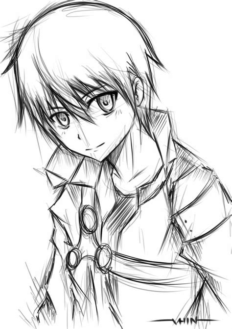 kirito sketch by vhinartist on DeviantArt