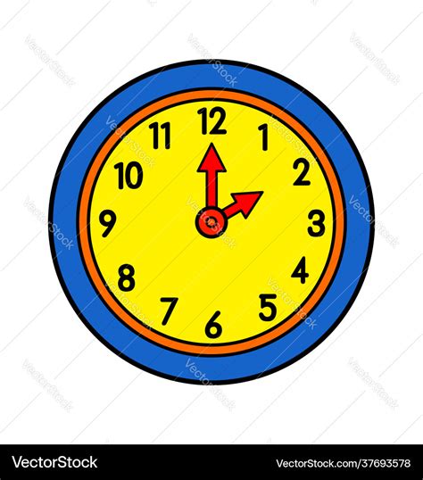 Cartoon wall clock Royalty Free Vector Image - VectorStock