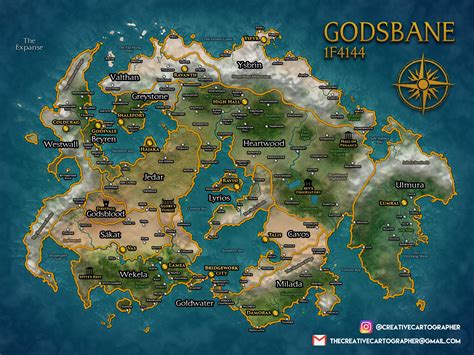 Redesigned my old fantasy map. Happy with how it turned out! : r/mapmaking