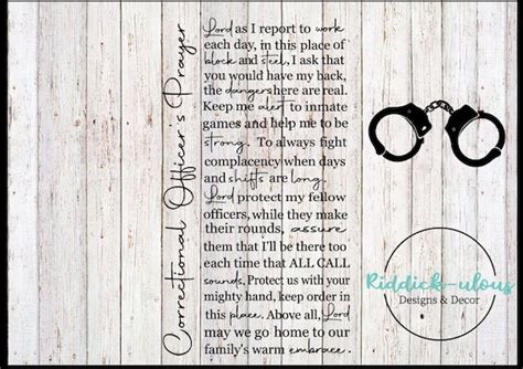 SVG ONLY Correctional Officer Prayer - Etsy