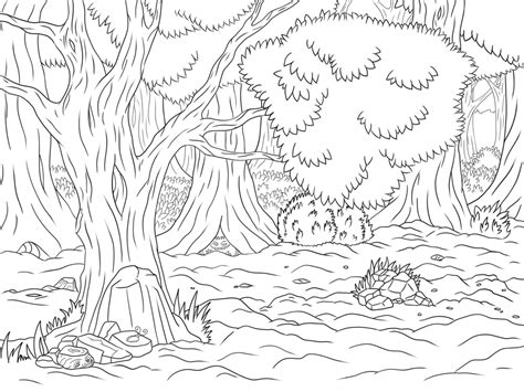 Forest lineart by Huprus on DeviantArt