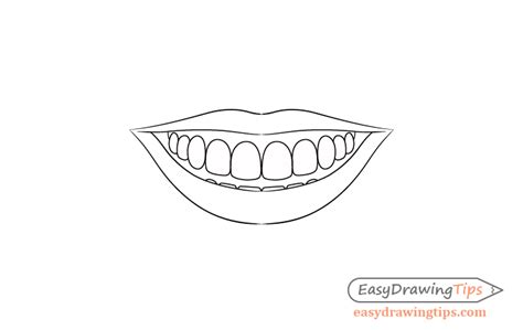 How To Draw Smiling Lips No Teeth Step By | Lipstutorial.org