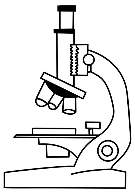 Microscope Line Art Clip Art Image - ClipSafari | Easy pictures to draw ...