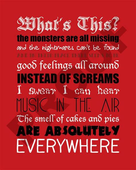 Printable Nightmare Before Christmas Lyrics