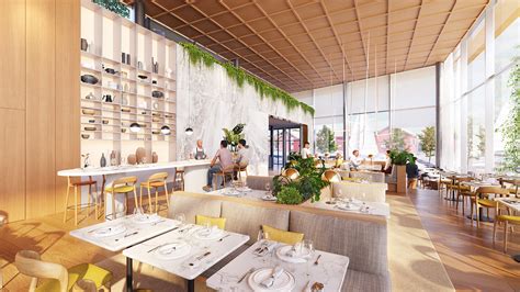 Bar and Restaurant Area in a Bright Northern Hotel on Behance