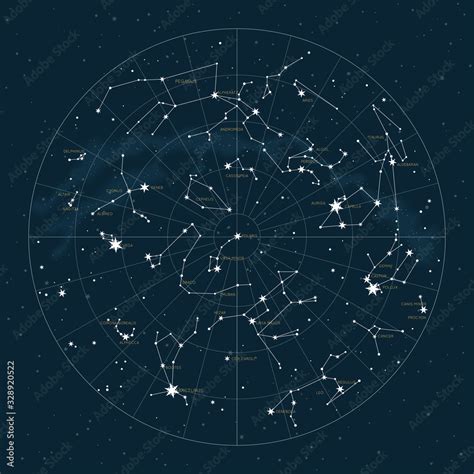 Star Constellations Vintage Northern Hemisphere Chart - vrogue.co