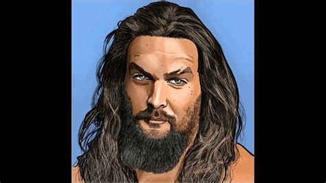 jason momoa | how to draw jason momoa - YouTube