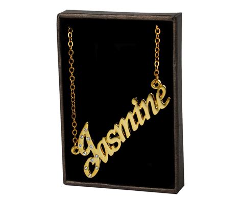 Name Necklace Jasmine Gold Plated 18ct Personalised Necklace