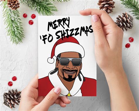 Snoop Dogg Christmas Card Merry Fo Shizzmas Funny Rapper Singer Rap ...