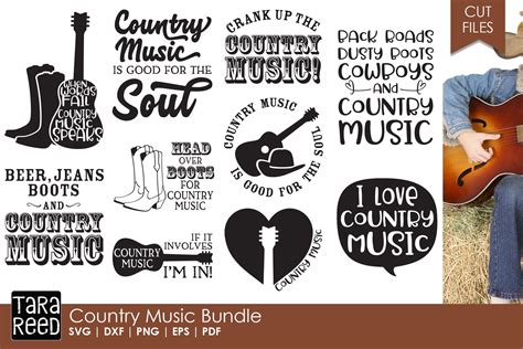 Country Music SVG and Cut Files for Crafters (131949) | Cut Files ...