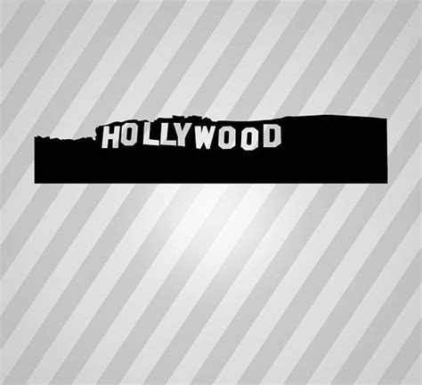 Hollywood Silhouette Hollywood Sign Svg Dxf Eps Silhouette | Hollywood ...