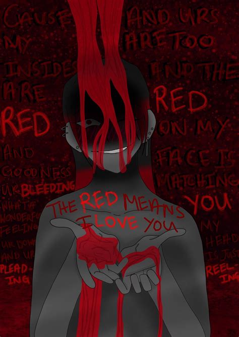 The red means I love you | Red meaning, Yandere, Love you