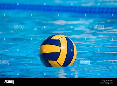 Water polo action and equipment in a swimming pool Stock Photo - Alamy