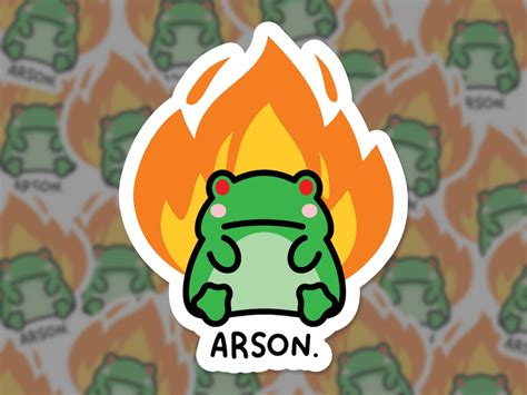 Arson Frog Meme Sticker - Etsy