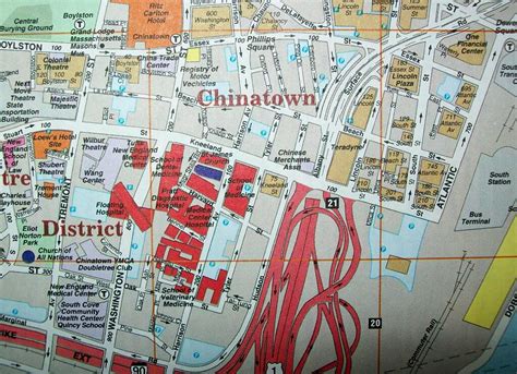 Downtown and Chinatown Boston MA 1999 | Map by Arrow Maps. | davecito ...