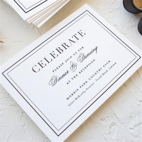 Classic Wedding Invitations for Notre Dame Brides | Classic Border - Banter and Charm