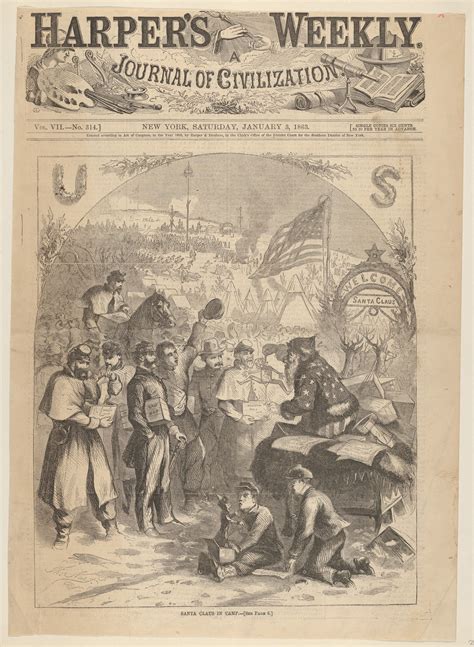 Thomas Nast | Santa Claus in Camp (from "Harper's Weekly") | The ...