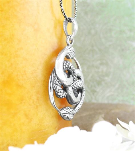 Double Ouroboros Snake Necklace Sterling Silver | Free Shipping in the USA – woot & hammy